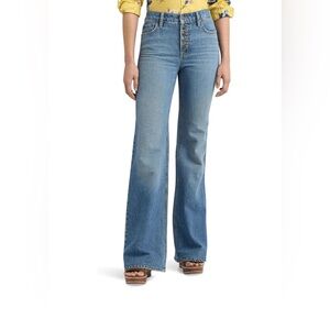 Lauren Ralph Lauren Women’s High-Rise Flare Jeans Denim Mirabeau Blue Wash 12